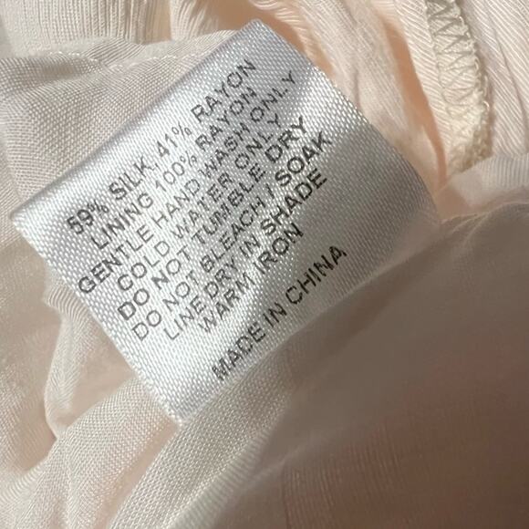 NWT SANCIA The Label Aneta Long Sleeve Silk Blend Boho Mini Dress Sz M - Picture 12 of 12